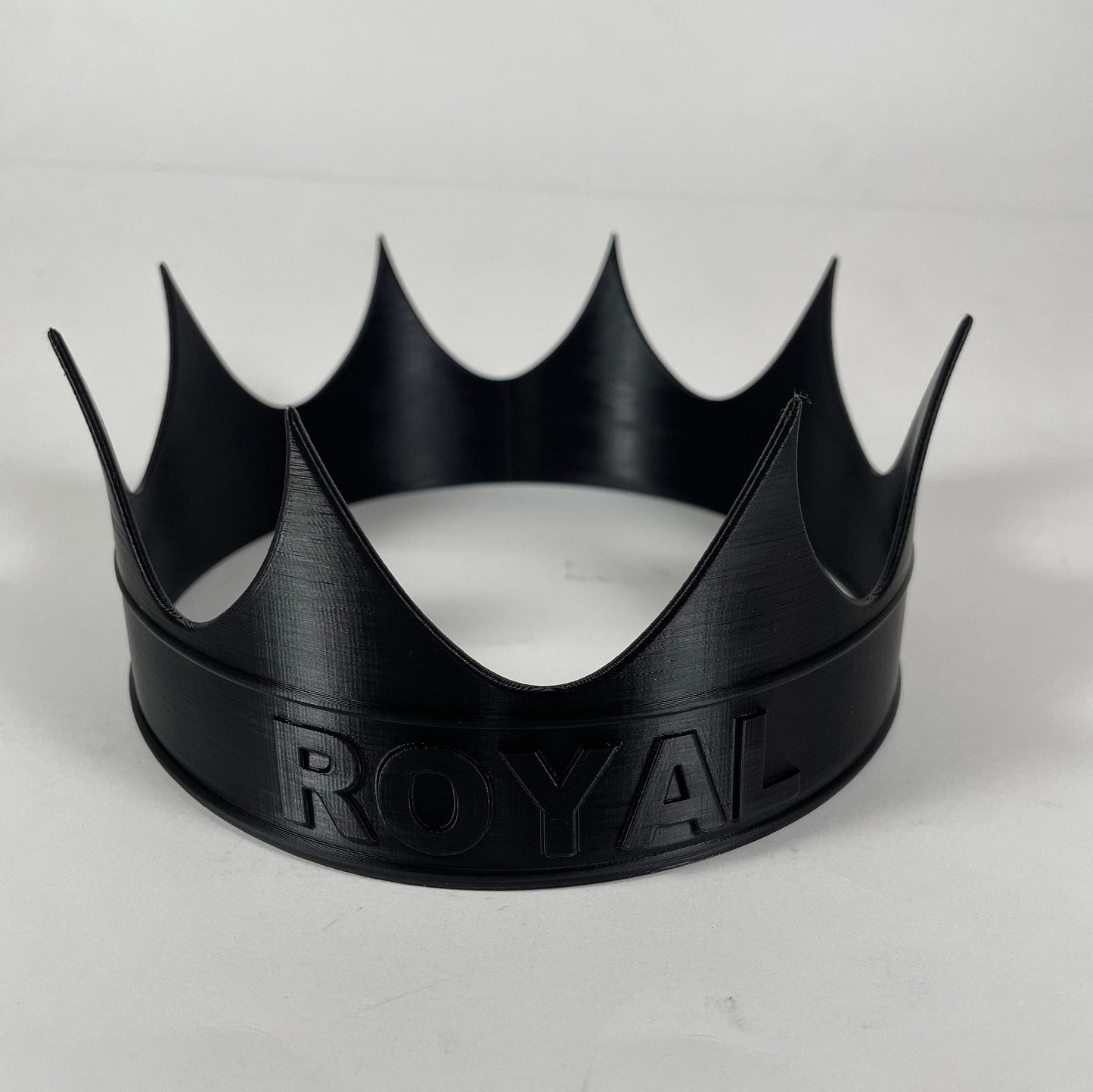 Black Custom Crown with Text - 3D printed with biodegradable PLA